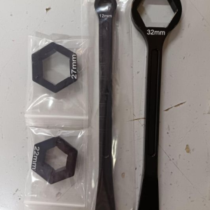 Tire Combo Lever Set Metric Kit fits: 32mm, 27mm 22mm axles. 10mm, 12mm  Black
