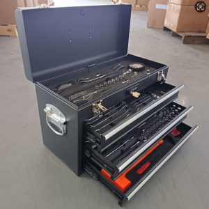 Motorcycle 4-Drawer Hand Carry Toolkit Box with tools