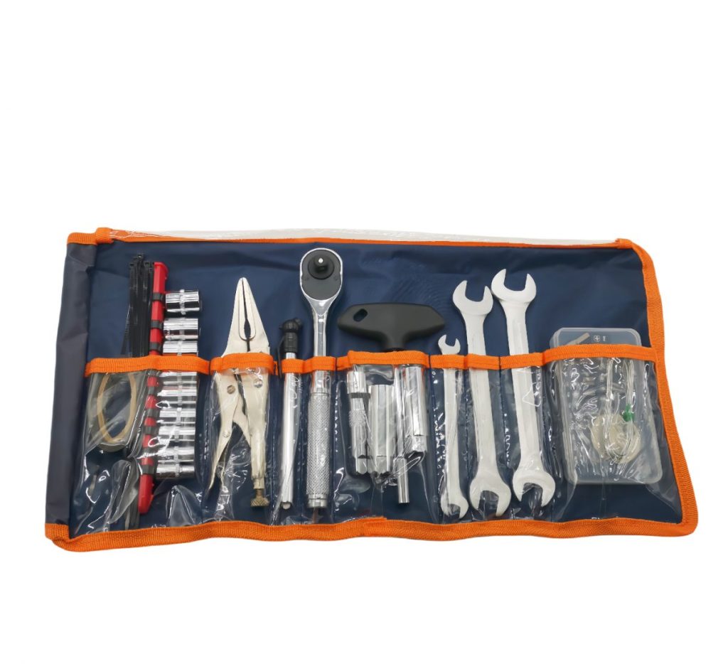 NACHEE NC-0627 46-piece adventure motorcycle tool set open view