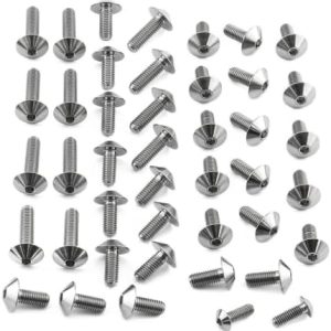 Assorted M5 and M6 stainless steel fairing bolts included in NC-5049A