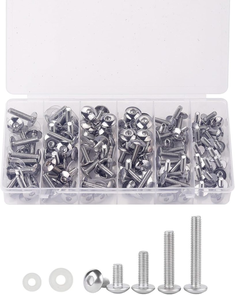 NACHEE NC-5049A 160-piece stainless steel motorcycle fairing bolt kit in organizer case