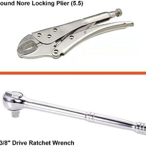 NACHEE NC-6206 ratchet wrench and locking pliers detail
