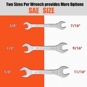 NACHEE NC-6206 double-ended SAE wrench size detail